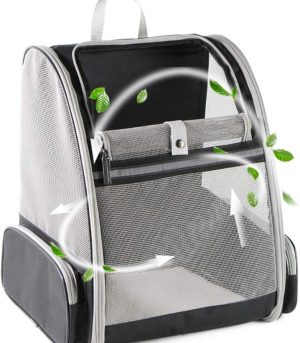 Innovative Traveler Bubble Backpack Pet Carriers for Cats and Dogs (Black)